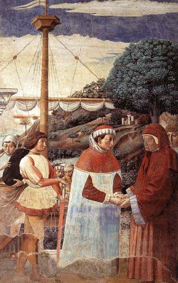 GOZZOLI, Benozzo Disembarkation at Ostia oil painting image
